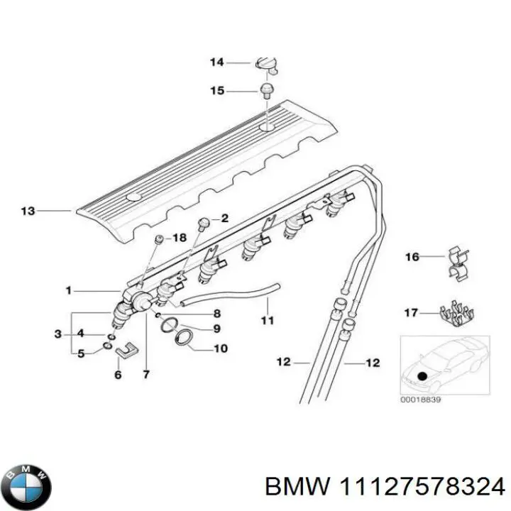 Прокладка адаптера маслянного фільтра 11127578324 BMW