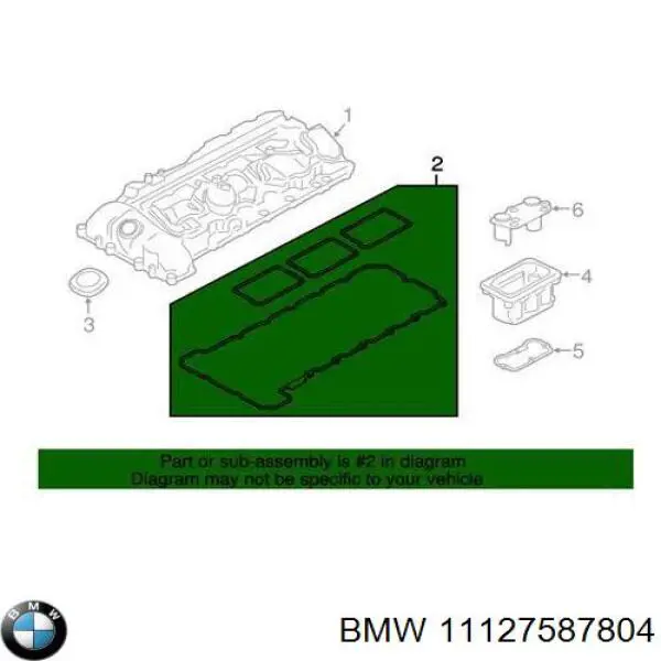 11127587804 BMW Прокладка кришки клапанної 