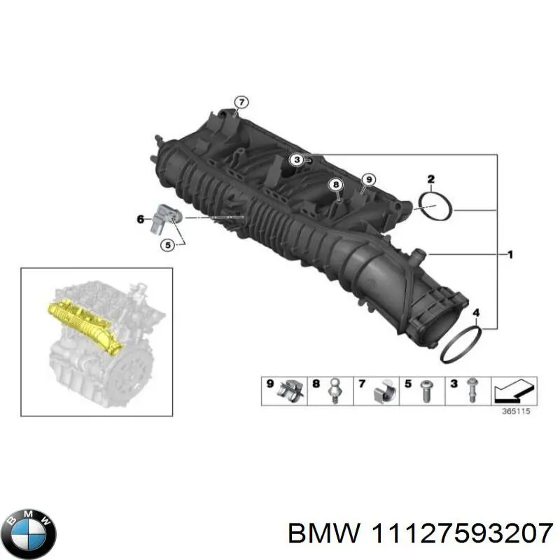 Вісь вилки зчеплення 11127593207 BMW