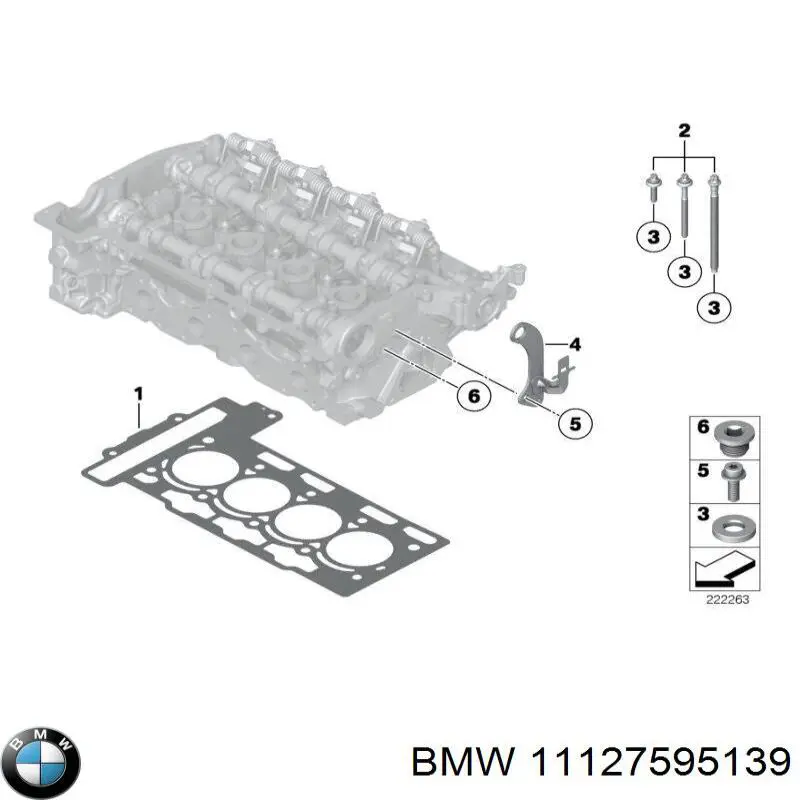 11127595139 BMW прокладка головки блока циліндрів (гбц)