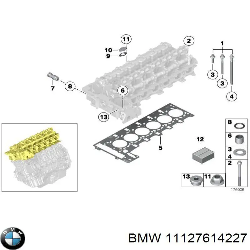  BMW 11127614227 ціна, від 38.00 USD