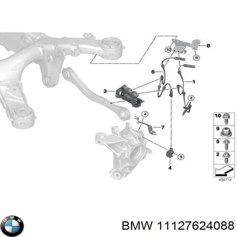 11127624088 BMW Болт кріплення головки блоку циліндрів