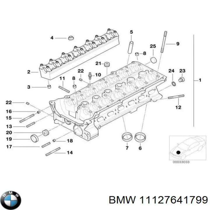 Болт головки блока циліндрів, ГБЦ 11127571496 BMW