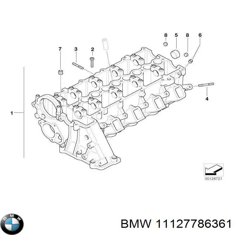 11127786361 BMW головка блока циліндрів (гбц)