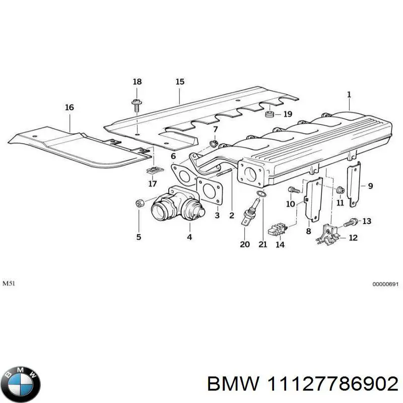 Прокладка ГБЦ BMW 11127786902 ціна, від 47.42 USD