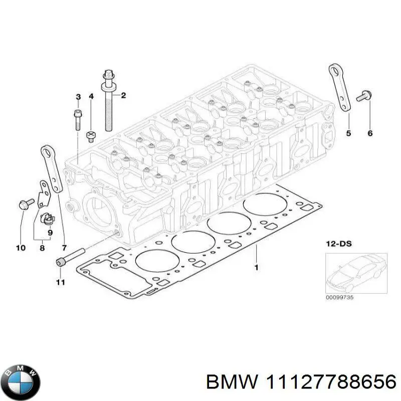 Прокладка ГБЦ BMW 11127788656 ціна, від 180.34 USD