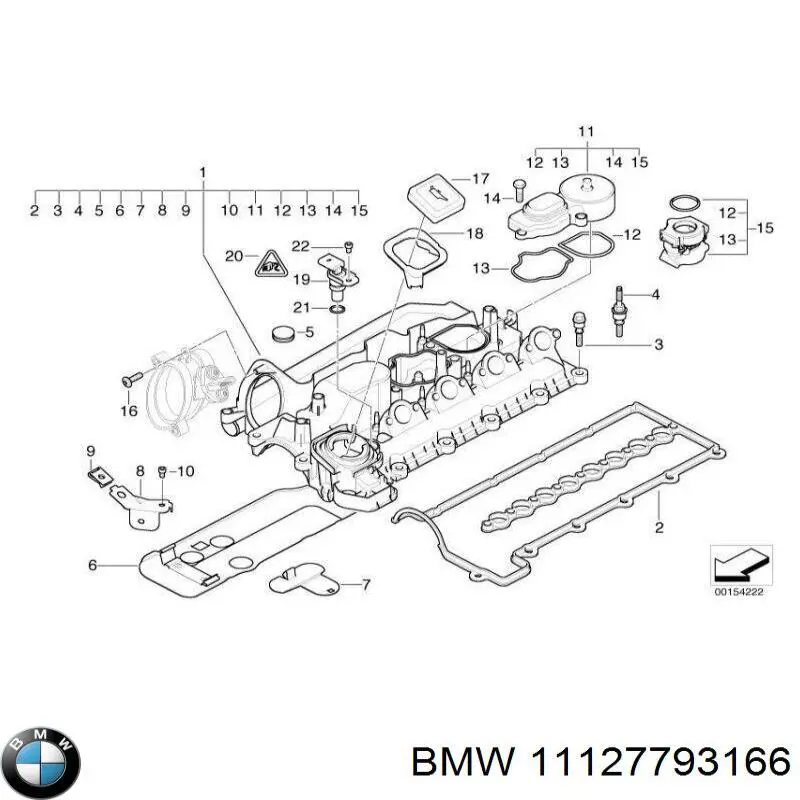 Купити 11127793166 BMW Прокладка клапана вентиляції картера