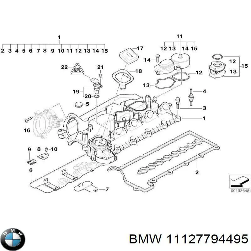 Прокладка клапанної кришки двигуна BMW 11127794495 ціна, від 22.24 USD