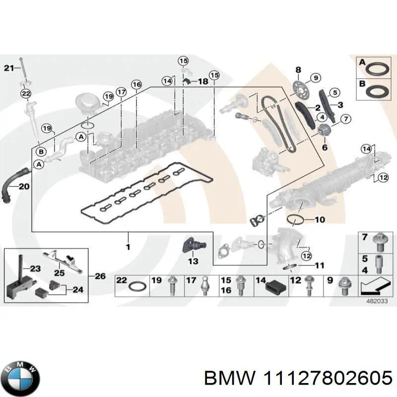  BMW 11127802605 ціна, від 8.11 USD