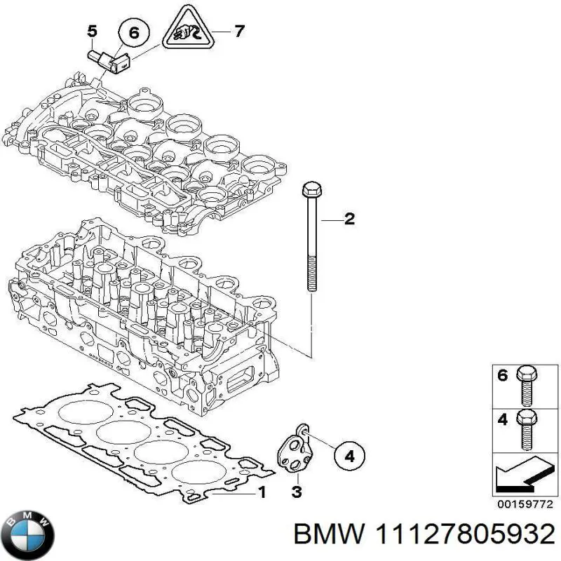 11127805932 BMW прокладка головки блока циліндрів (гбц)