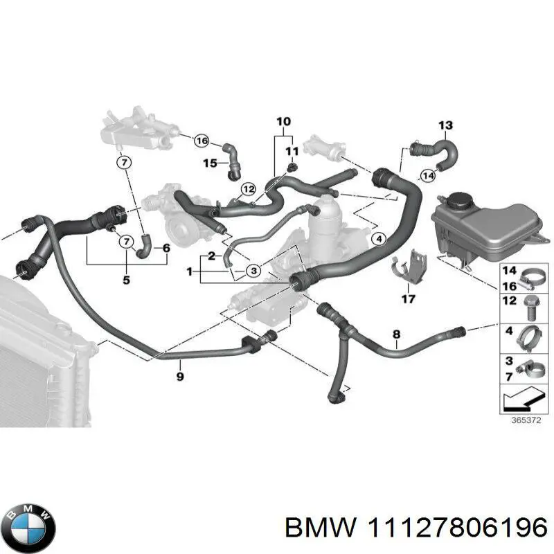 Водопровідна труба BMW 11127806196