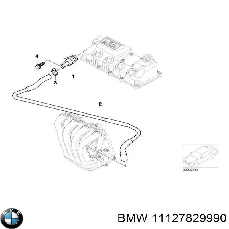 Клапан картерних газів BMW 11127829990 ціна, від 99.50 USD