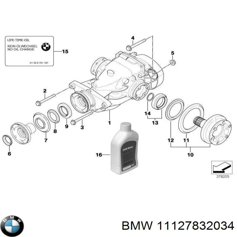 11127832034 BMW прокладка клапанної кришки двигуна, комплект