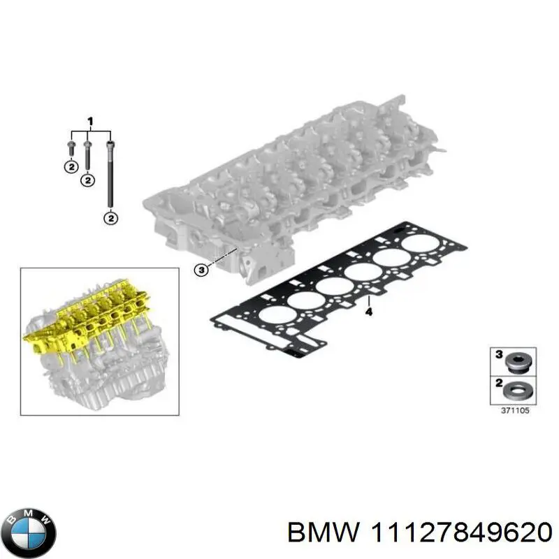 11127849620 BMW прокладка головки блока циліндрів (гбц)