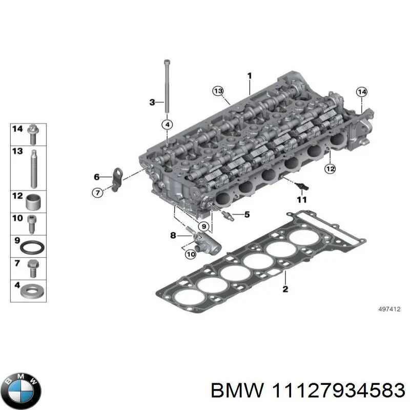 Купити 11127934583 BMW Прокладка ГБЦ