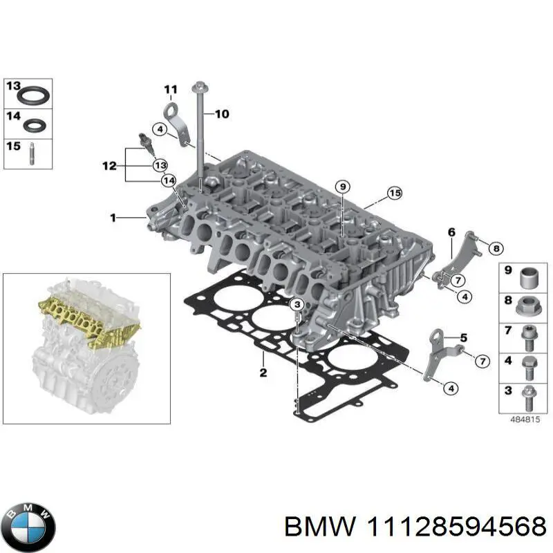 11128594568 BMW Прокладка під головку