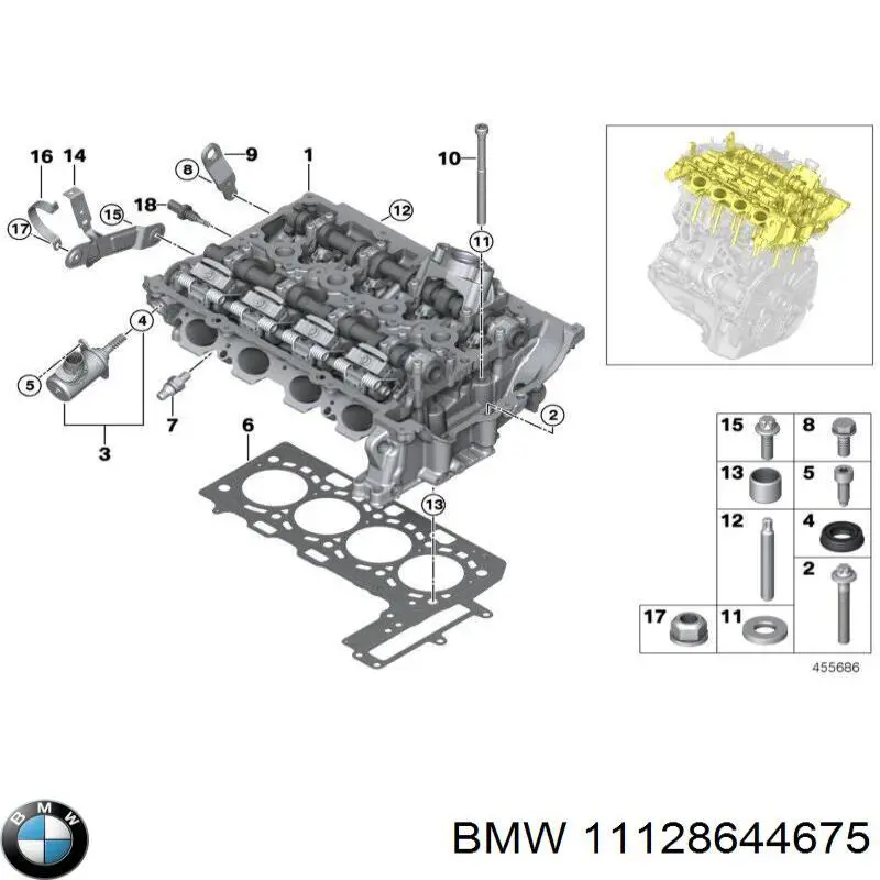 Купити 11128644675 BMW Болт гбц