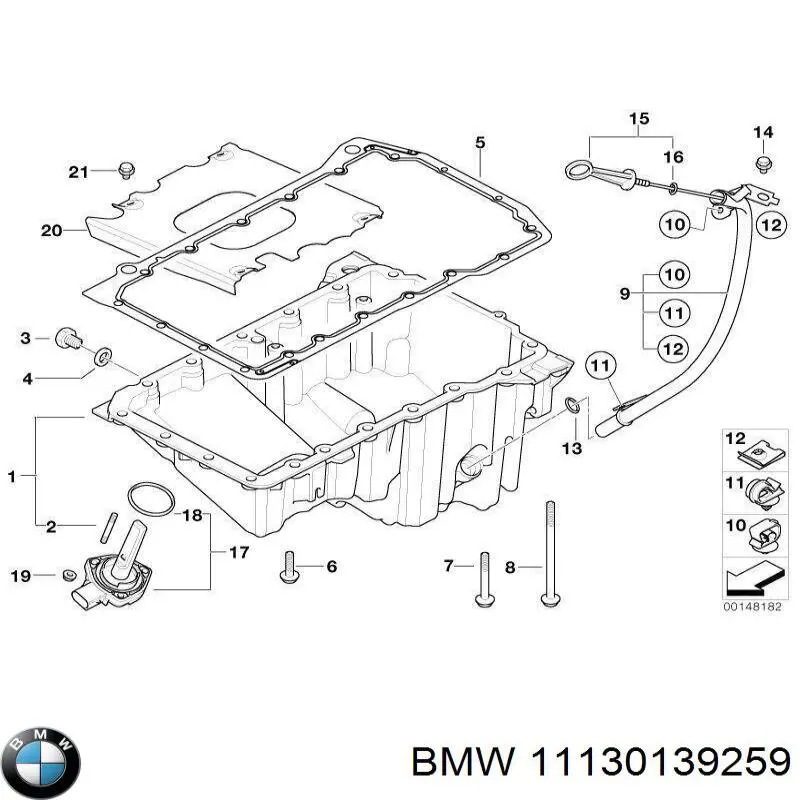 Прокладка піддону картера двигуна 0139259 BMW