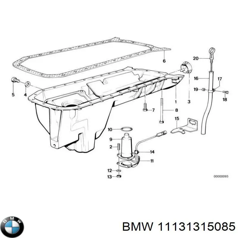 Прокладка піддону картера двигуна 11131315085 BMW