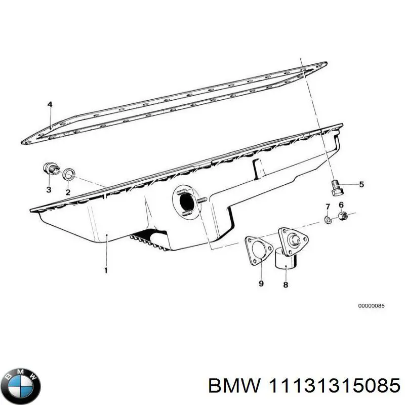 11131730240 BMW прокладка піддону картера двигуна
