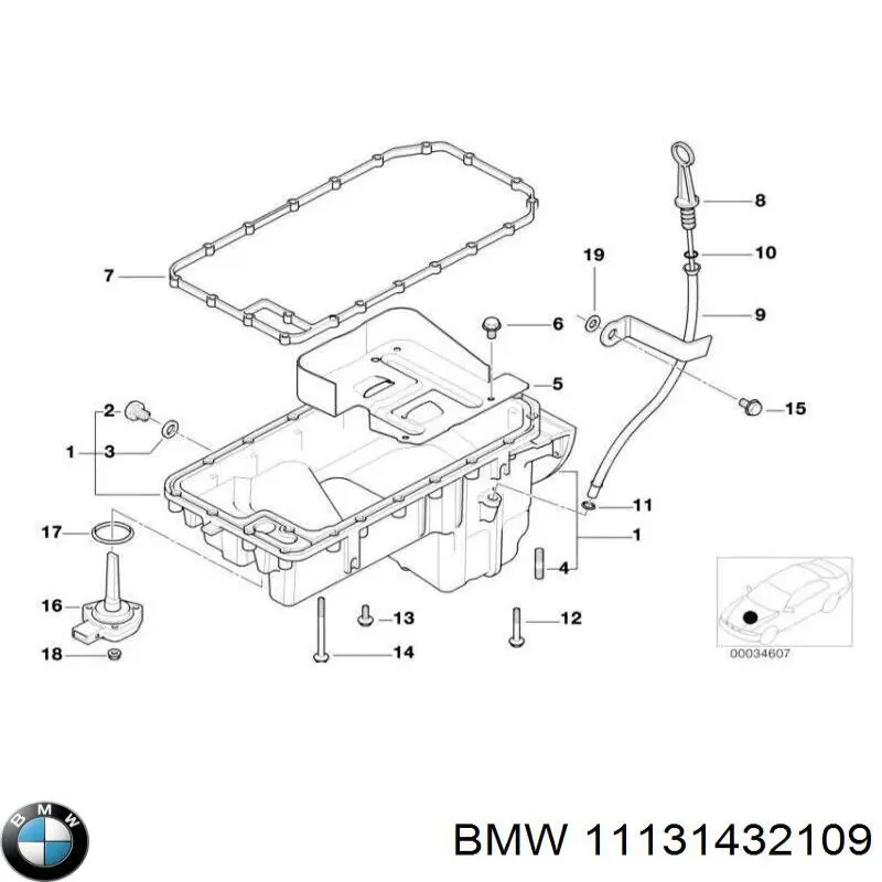 Прокладка піддону картера двигуна BMW 11131432109 ціна, від 9.25 USD