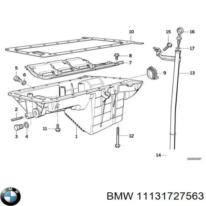 Прокладка піддону картера двигуна, нижня BMW 11131727563 ціна, від 10.23 USD