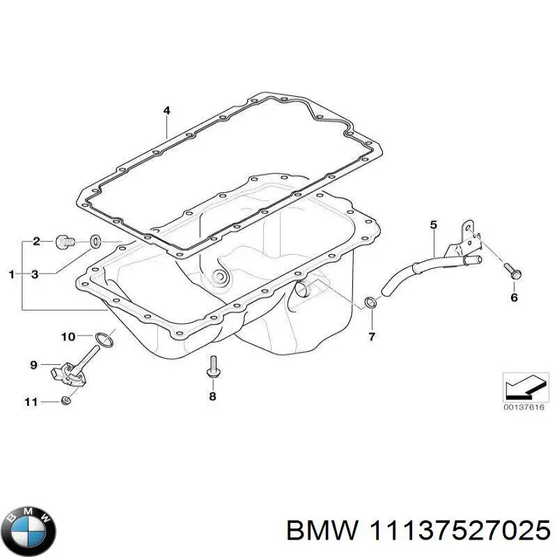 Піддон масляний картера двигуна 11137527025 BMW