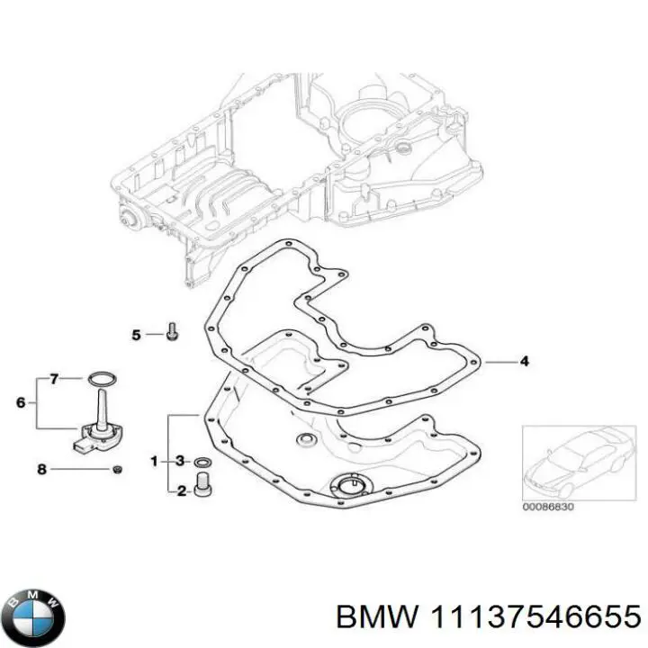 Піддон двигуна BMW 11137546655 ціна, від 412.34 USD