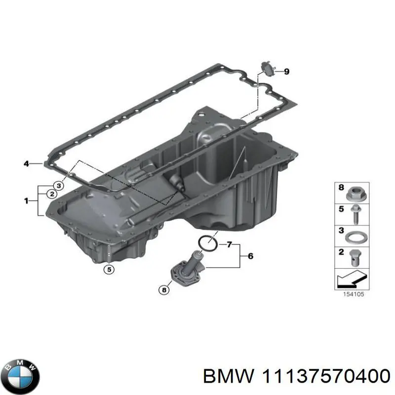 Піддон двигуна BMW 11137570400 ціна, від 167.89 USD
