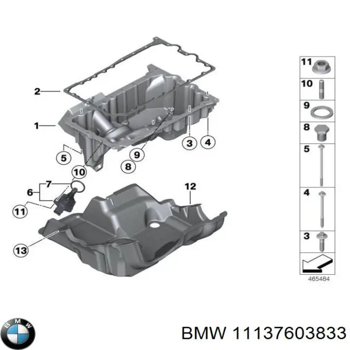 11137603833 BMW Болт масляного піддону