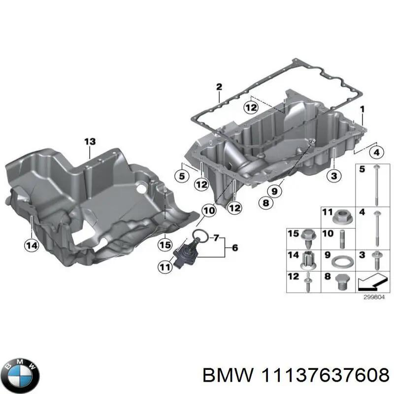 11137637608 BMW Картер масляний