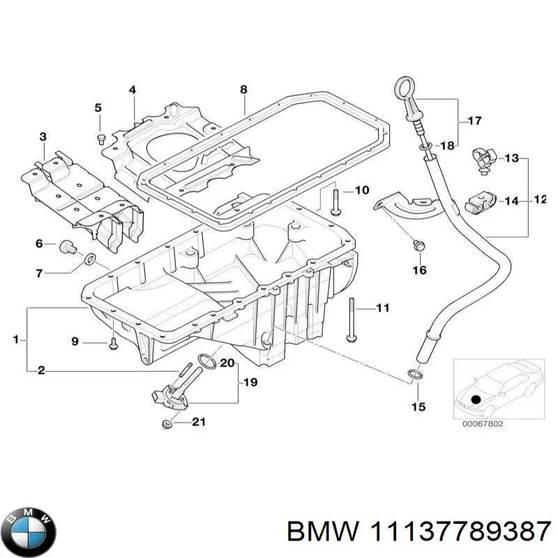 Піддон двигуна BMW 11137789387 ціна, від 429.64 USD