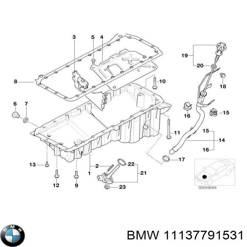 Піддон двигуна BMW 11137791531 ціна, від 644.34 USD