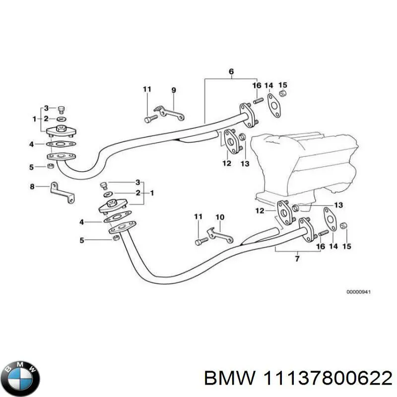 11137800622 BMW Болт кріплення головки блоку циліндрів