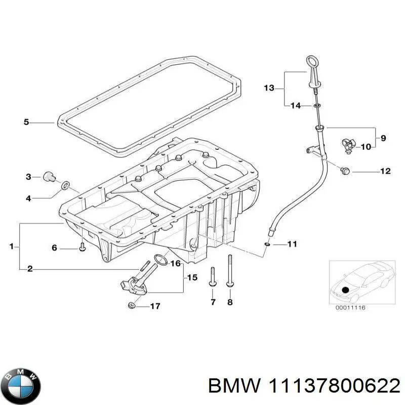 Болт головки блока циліндрів, ГБЦ 11137800622 BMW