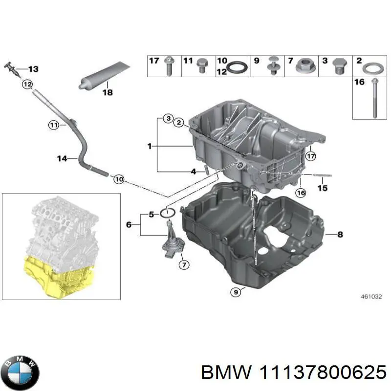 Купити 11137800625 BMW Болт гбц