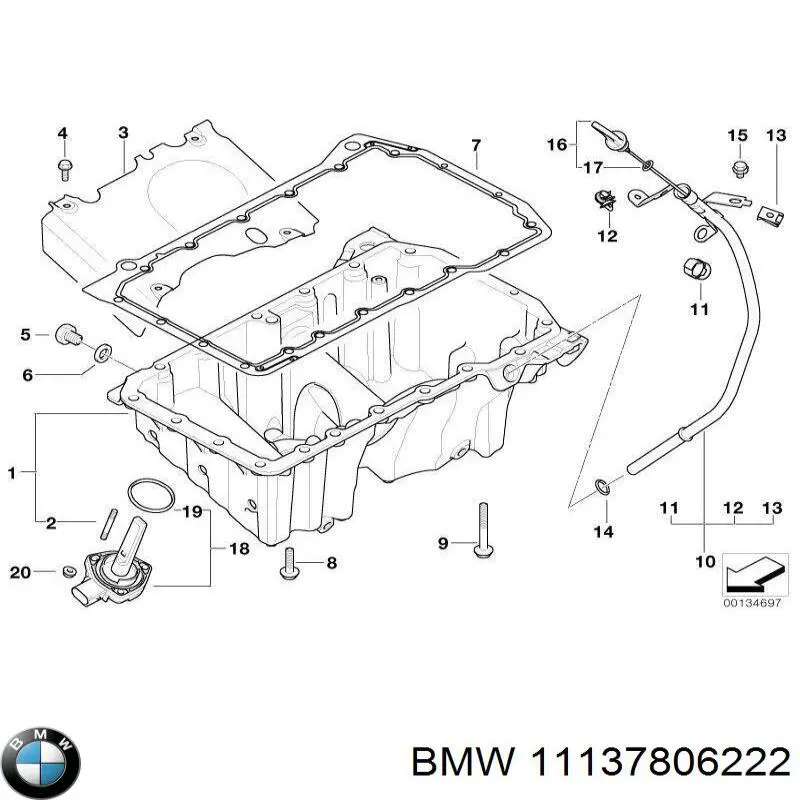11137806222 BMW Картер масляний