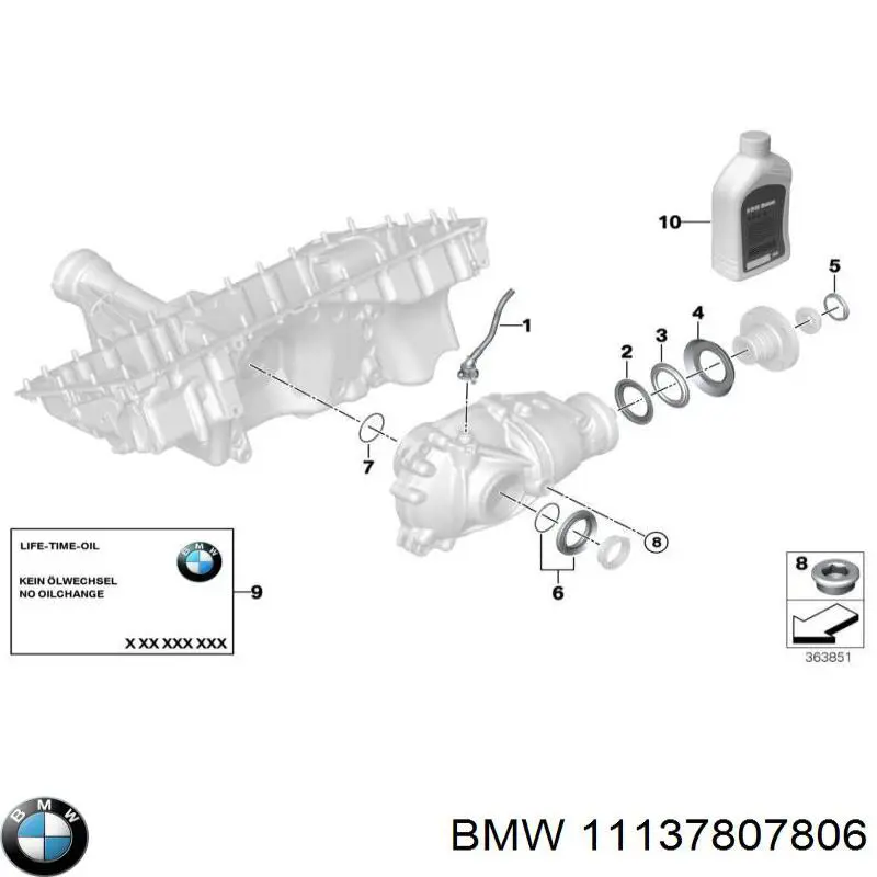 Піддон масляний картера двигуна 11137807806 BMW