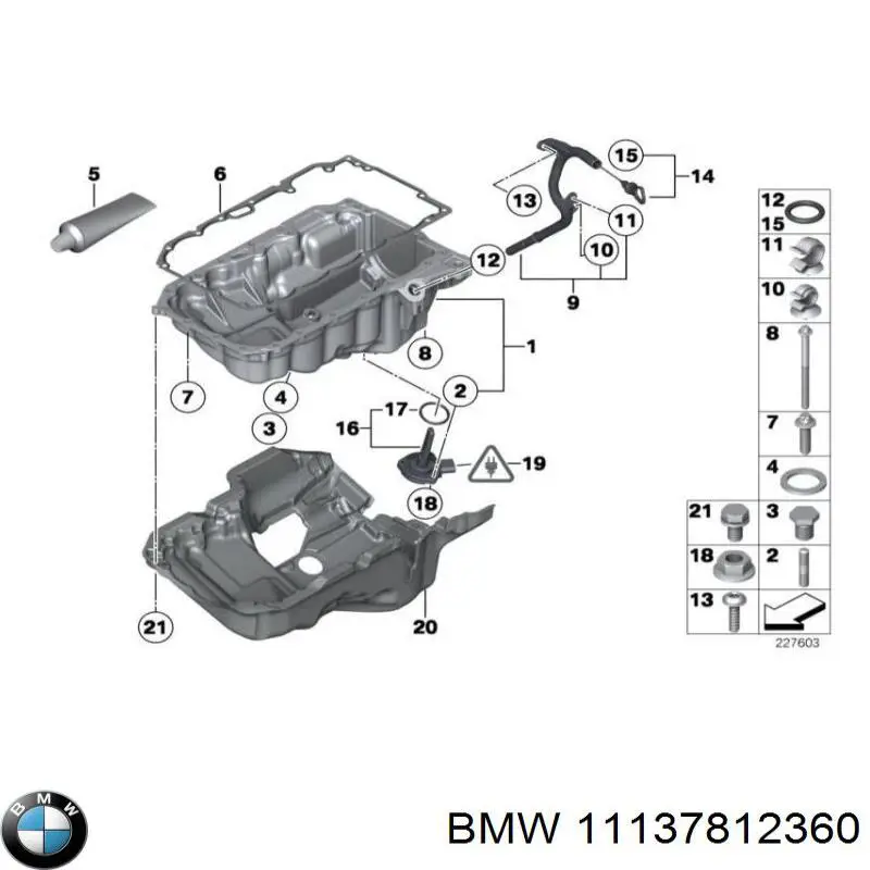 Піддон масляний картера двигуна 1113781236 BMW