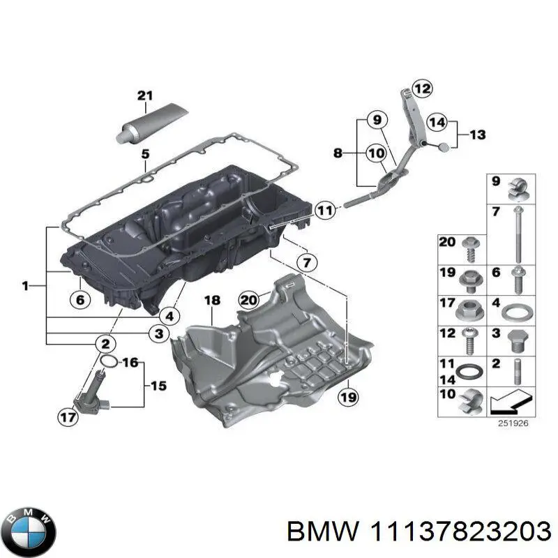 Піддон масляний картера двигуна 11137823203 BMW