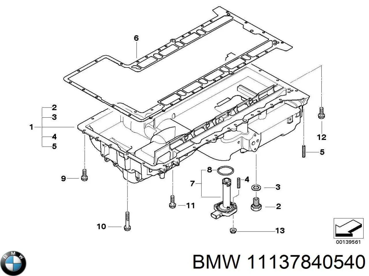 11137840540 BMW Картер масляний