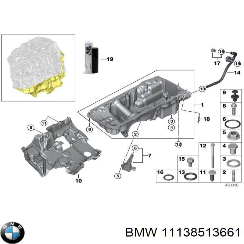 11138513661 BMW Картер масляний