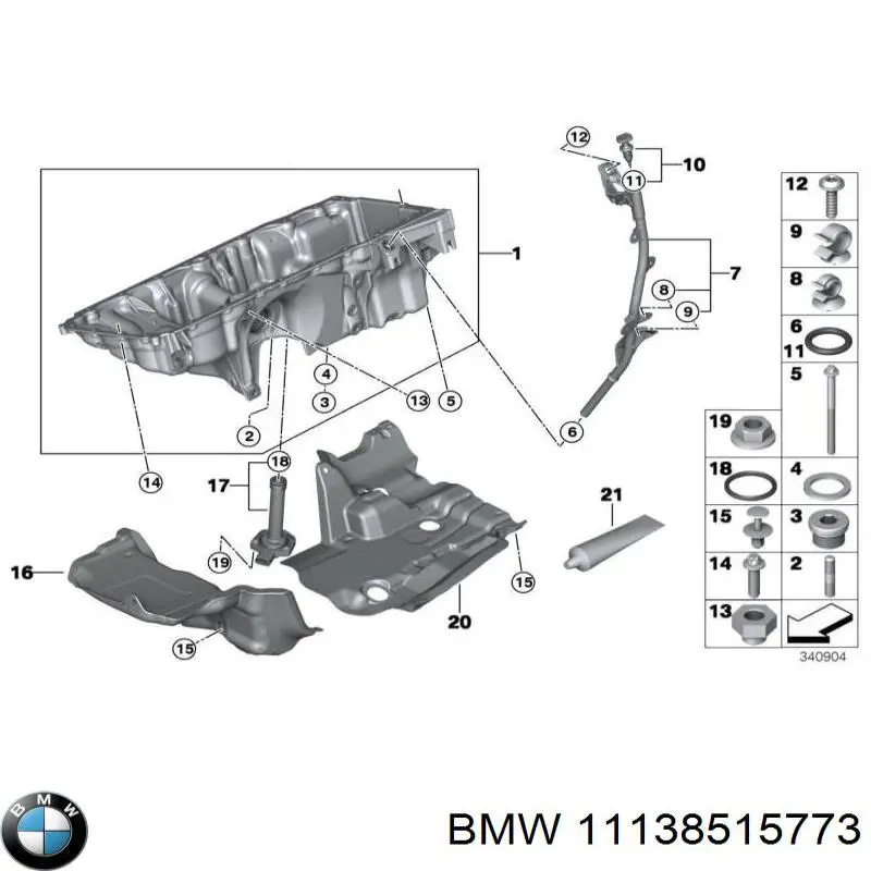 Піддон двигуна BMW 11138515773 ціна, від 379.97 USD