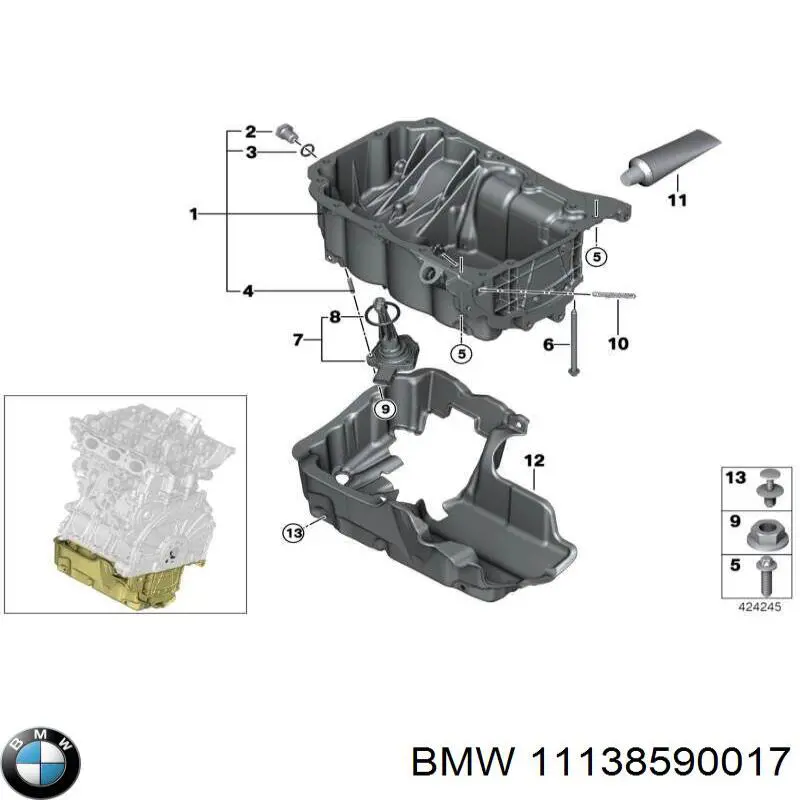 11138590017 BMW піддон масляний картера двигуна