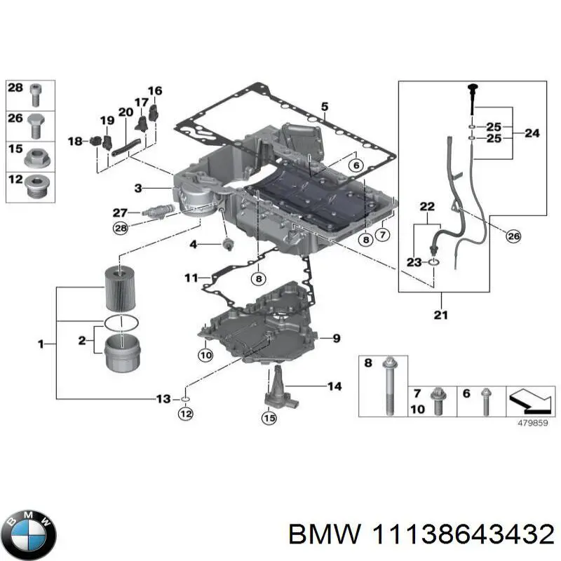 Купити 11138643432 BMW Захист двигуна