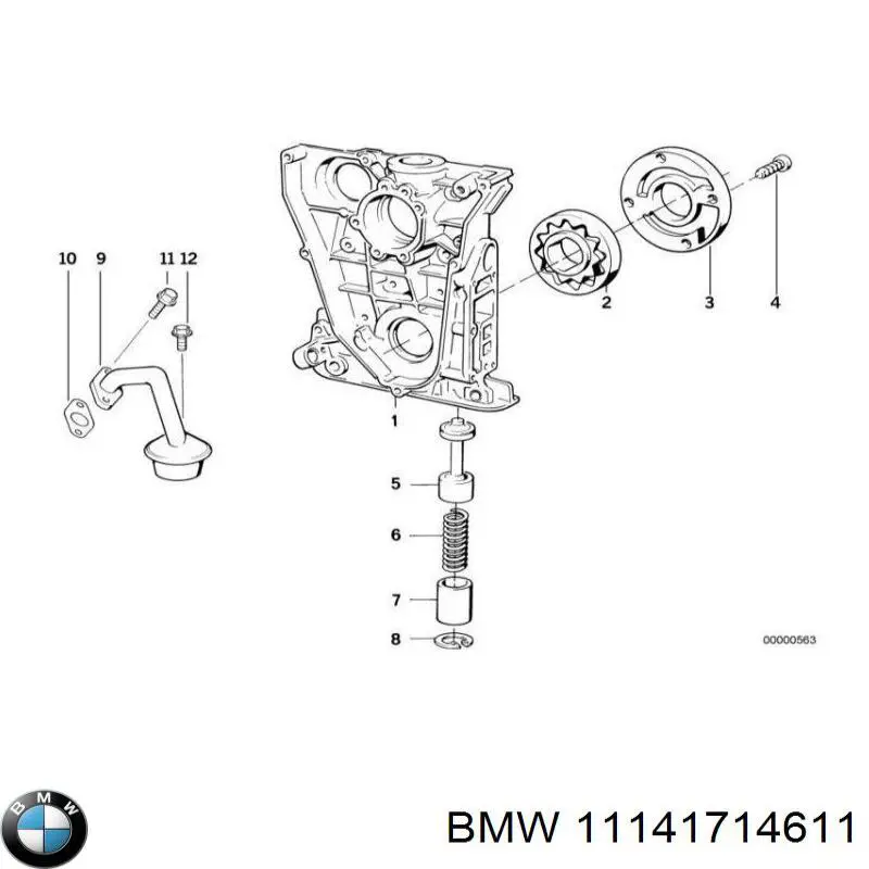 Помпа масляна BMW 11141714611 ціна, від 104.34 USD