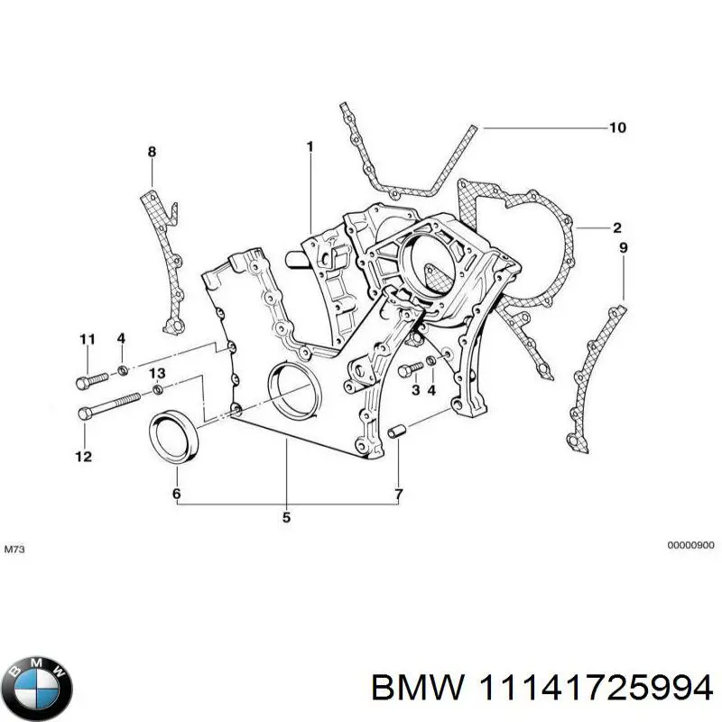 Сальник коленвала двигуна, передній BMW 11141725994 ціна, від 7.26 USD