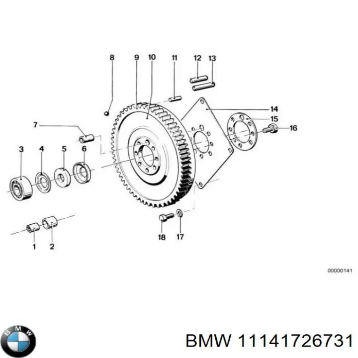 11141259866 BMW прокладка передньої кришки двигуна, нижня