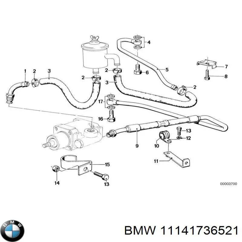 Купити 11141736521 BMW Прокладка колінвалу двигуна, задня