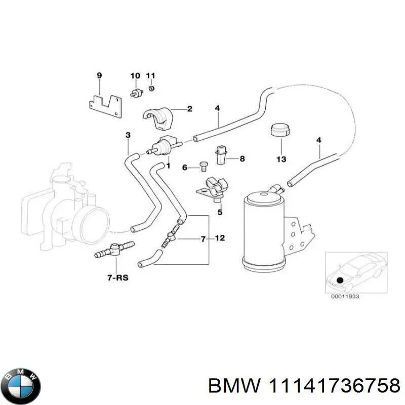 Кільце приймальної труби глушника 11141736758 BMW